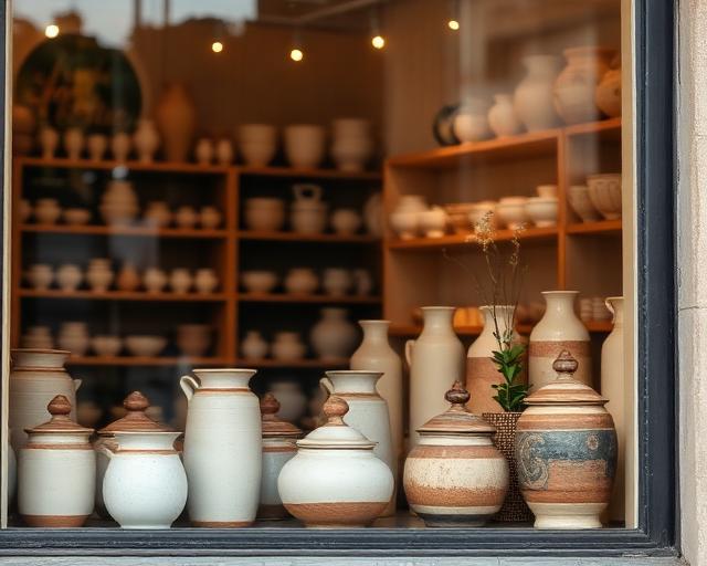 Ceramics shop window in Kyoto